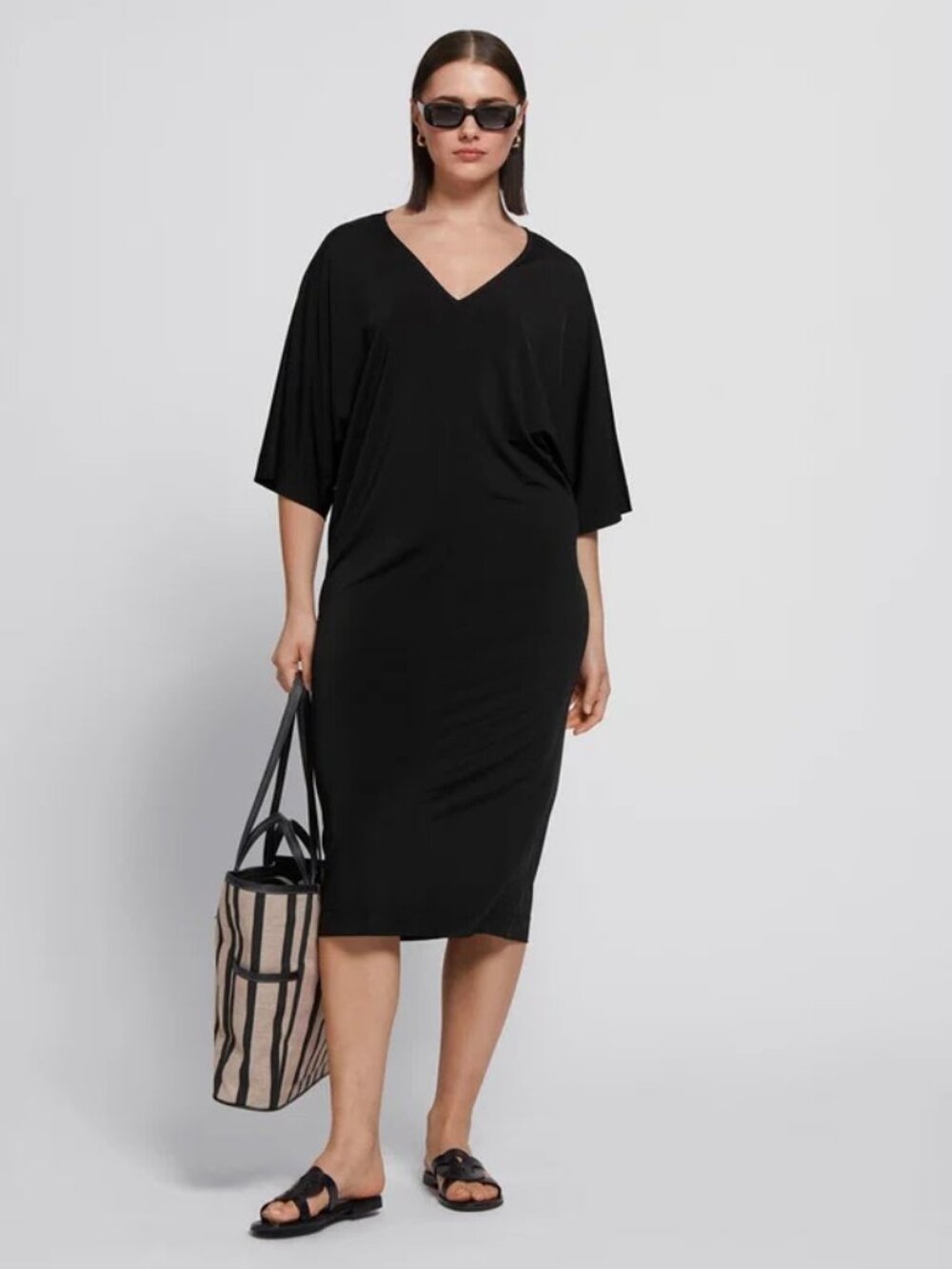 & Other Stories Loose-Fit Kimono Sleeve Dress